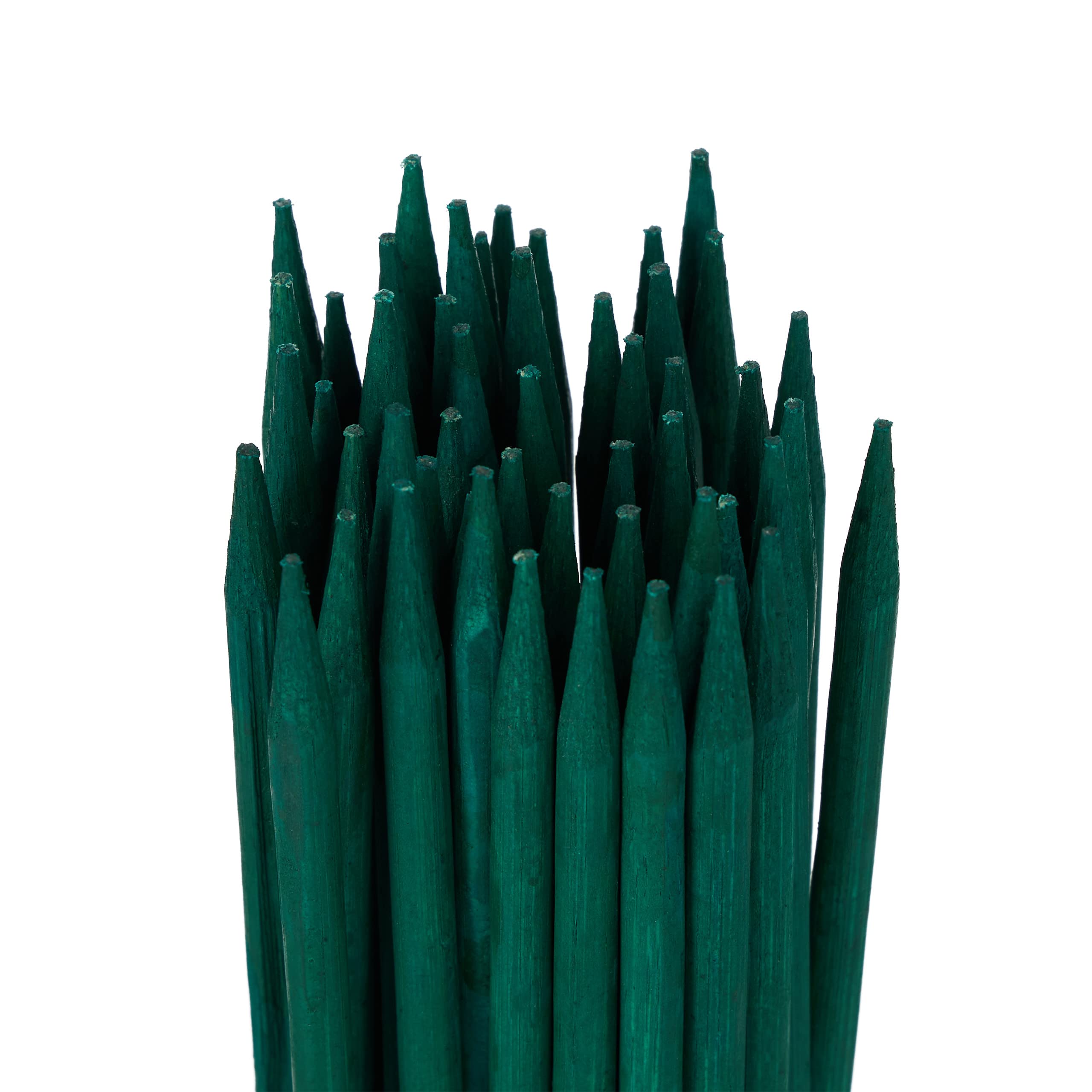 Relaxdays Set da 50 Bastoncini per Piante, Supporti per Rampicanti, Verdure, Ø 6mm, Fili da Legatura incl., 60cm, Verde