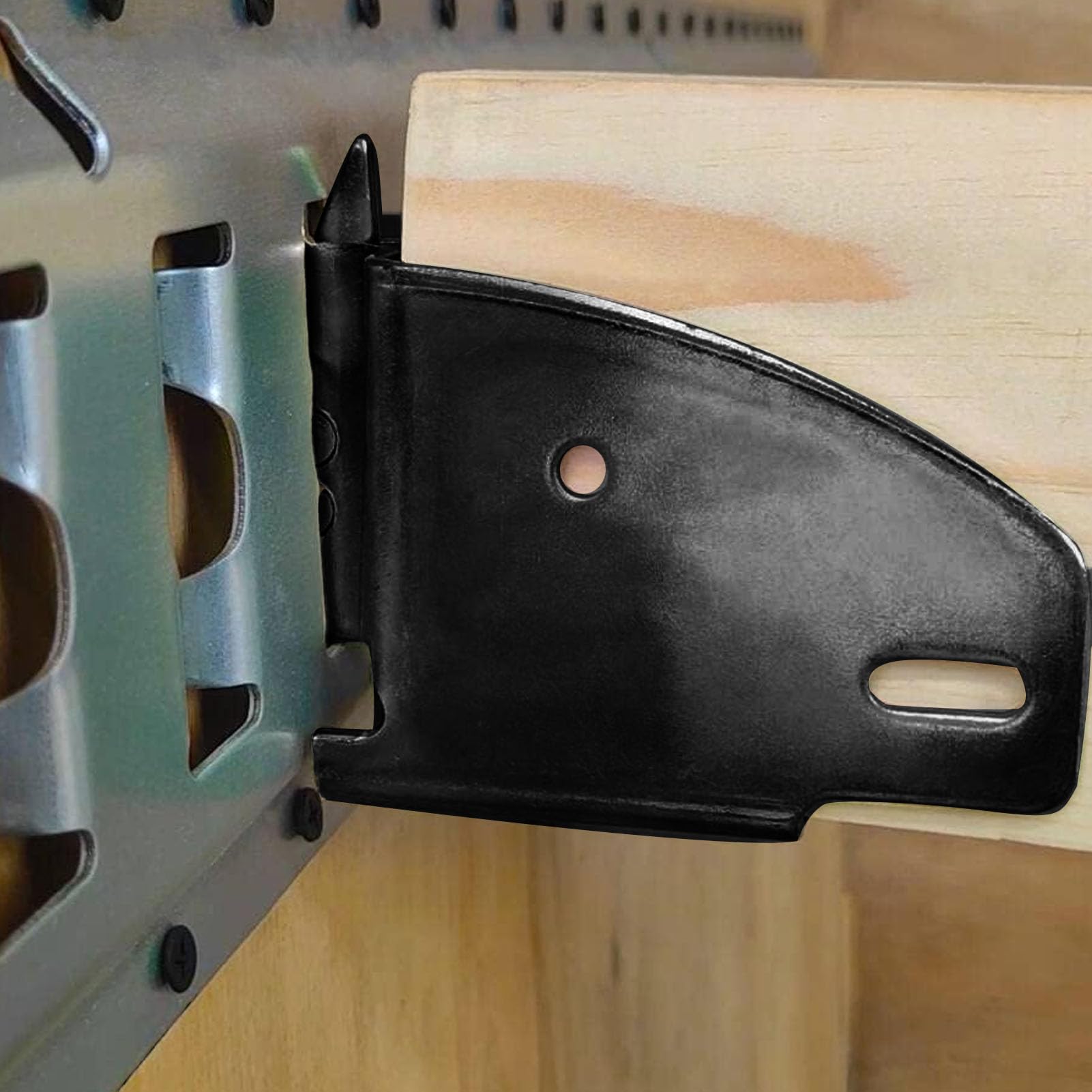 Asixxsix Embouts de rails E-Track pour poutres en bois, lot de 4. Accessoires réglables pour rails E-Track : installation facile. Accessoires pour remorques fermées. (Électrophorèse, noir)