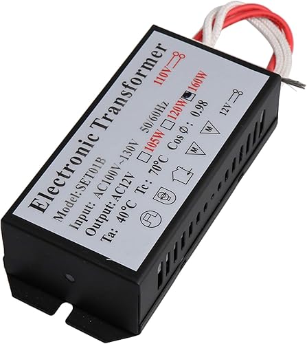 CNBTR Transformador electrónico de 160 W, salida máxima, 110 voltios, entrada y salida de 12 voltios