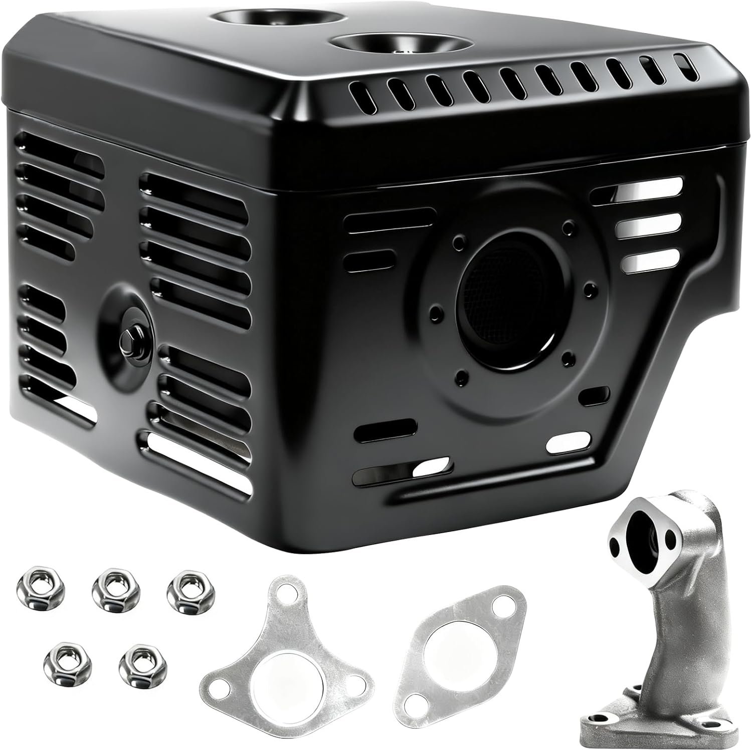 DVBB GX390 Muffler Assembly Compatible with Honda GX340 GX 390 11HP 13HP Harbor Freight Engine Water Pump Snowblower Pressure Washer 18310-ZE2-W61 Muffler Silenser Assembly