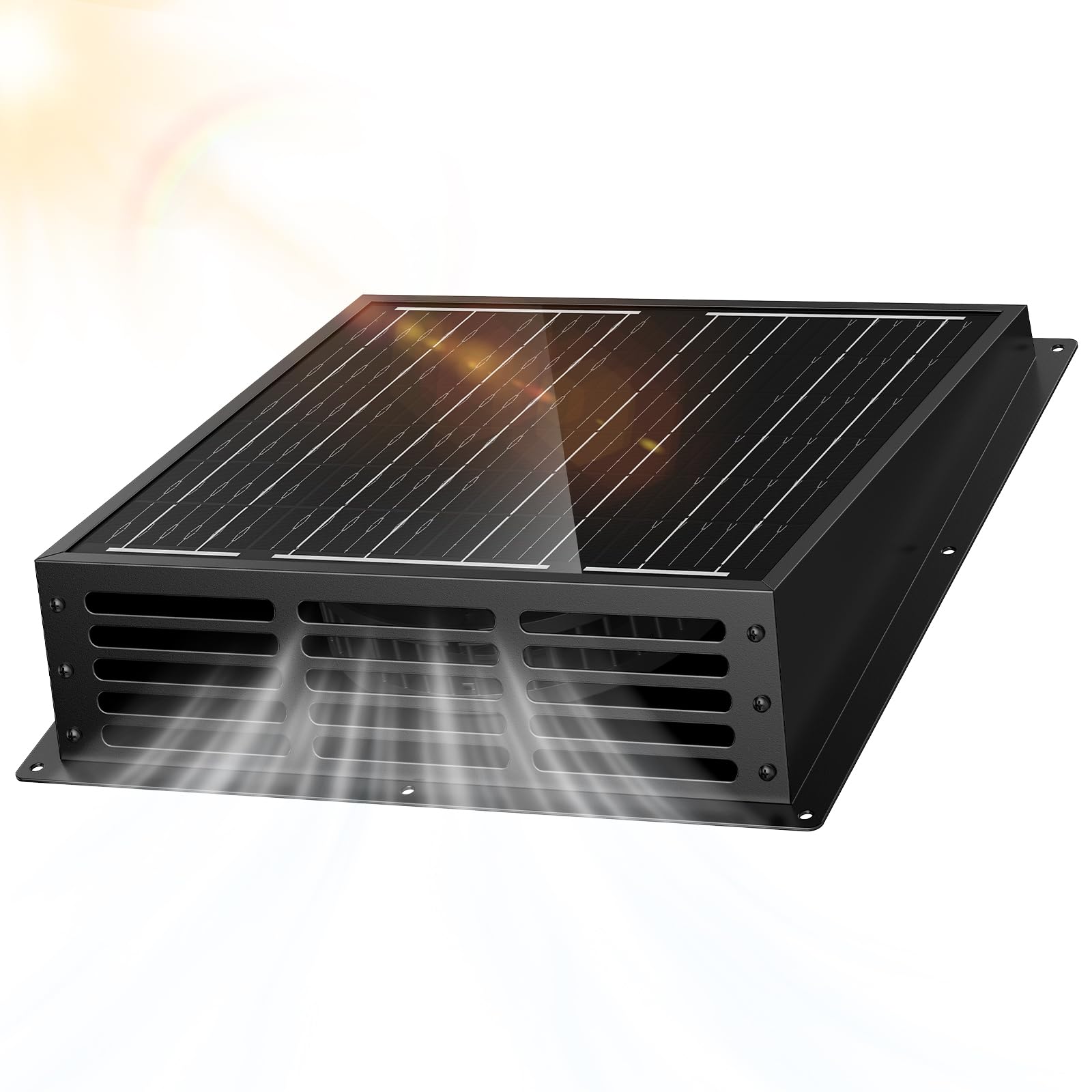 Photo 1 of Chtoocy 25W Solar Fan for Chicken Coop, 430CFM Solar Exhaust Fan with IP67 Waterproof Solar Panel-No Wiring Required, Easy Install Greenhouse Fan for Shed, Attic,Barn, Dog House