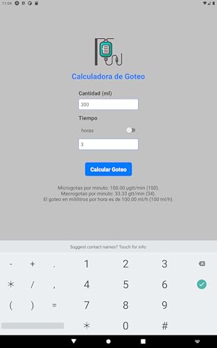 Calculo de goteo-Enfermeria