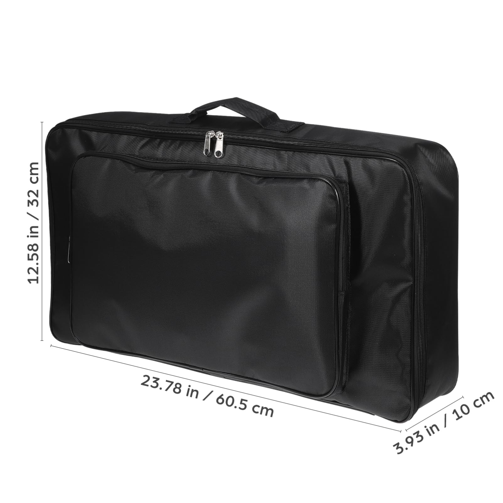 VANZACK Electric Guitar Pedalboard Carry Case Durable Zipper Storage Bag for Effect Pedals Comfortable Non Slip Handle High Toughness Black