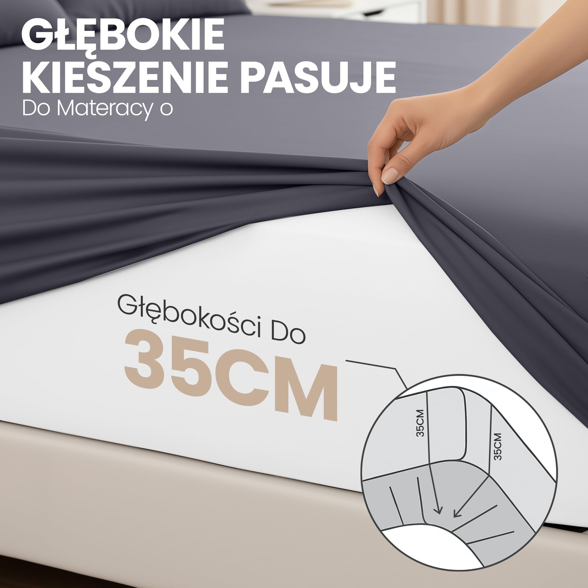 Utopia Bedding - Zestaw 2 prześcieradeł z gumką 140 x 200 cm - Szary - Certyfikat Oeko-Tex - szczotkowane prześcieradło z gumką z mikrofibry - kieszeń 35 cm głębokości