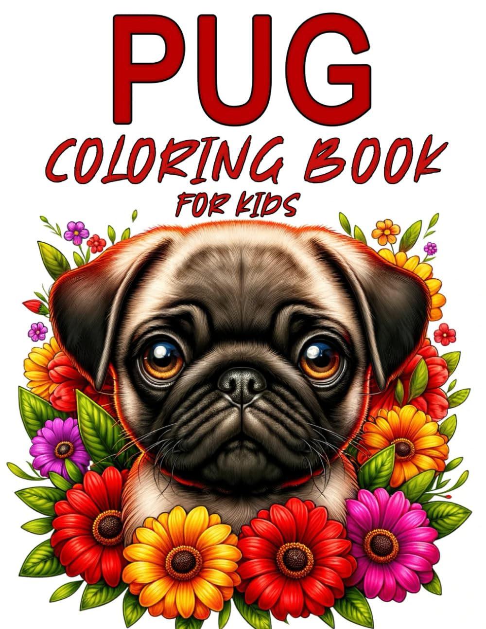 Pug Coloring Book for Kids: Fun and Easy Dog Coloring Book in Cute Style With Puggy for Kids & Adults