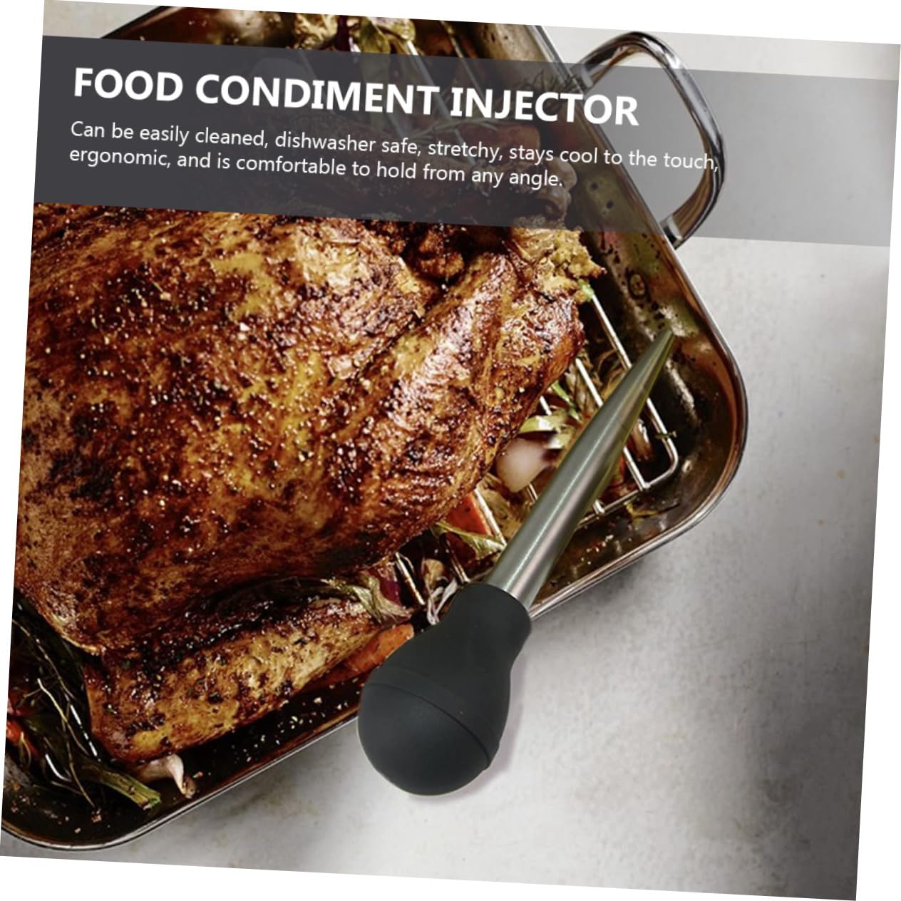 ABOOFAN 1Set Turkey Flavor Convenient Food Injector for Marinades Meat injector for Juicy Roasts High Grade Material for Use