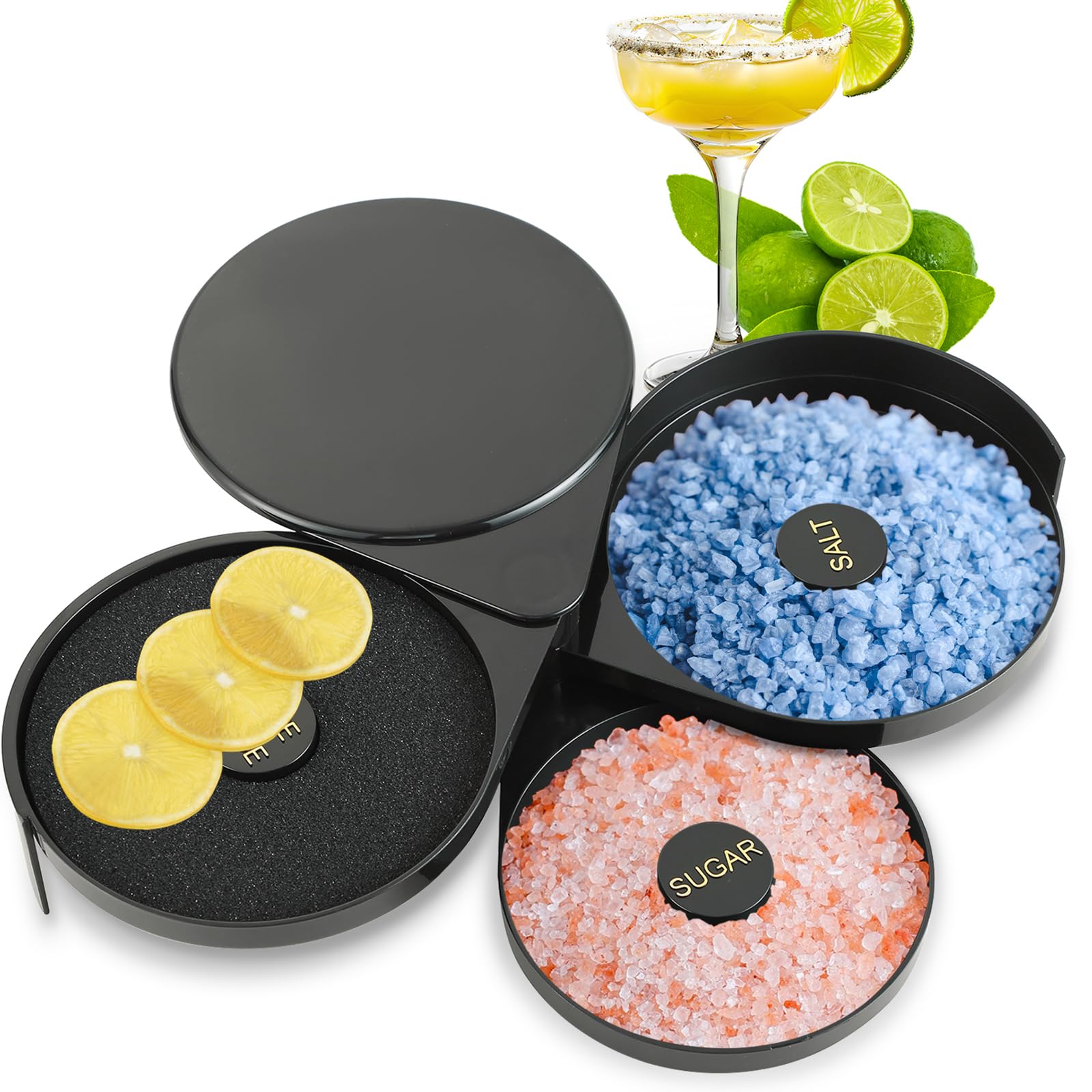 3-Tier Bar Glass Rimmer - Salt & Sugar Rimmer -1