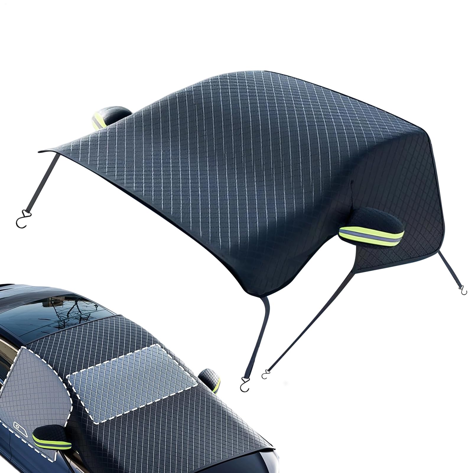 Cubierta de Parabrisas para Nieve, Protector Oxford – Cubierta Impermeable para Parabrisas de Coche, para Espejo Lateral Delantero del vehículo, Accesorios de Invierno, protección contra