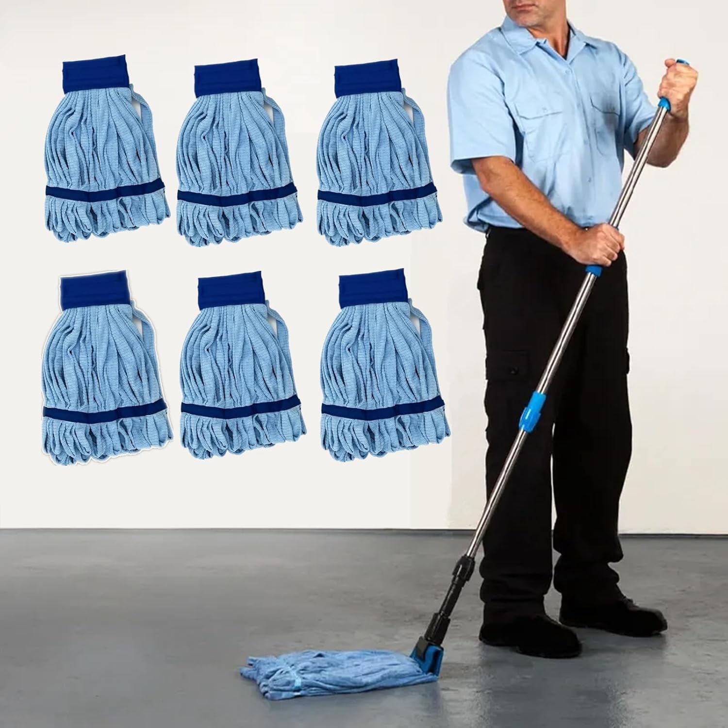 Nisorpa String Mop Head 6 Pack Rope Mop Heads Replacement