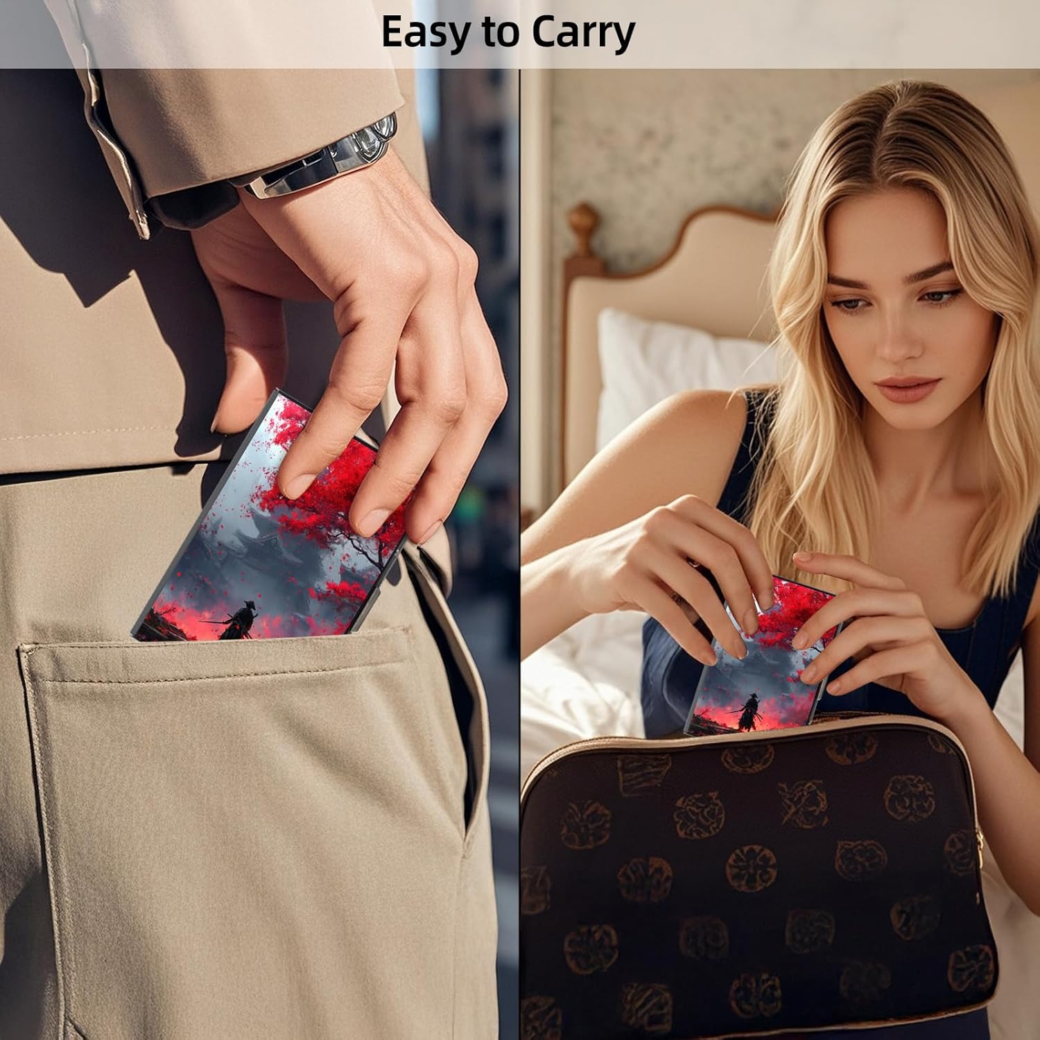 Metal Wallet, Minimalist Aluminum RFID Wallet & Credit Cards Wallets, Samurai Warrior Slim Mini RFID Blocking Credit Card Holder for Men & Women, 6 Slots Front Pocket Card Case - Image 7