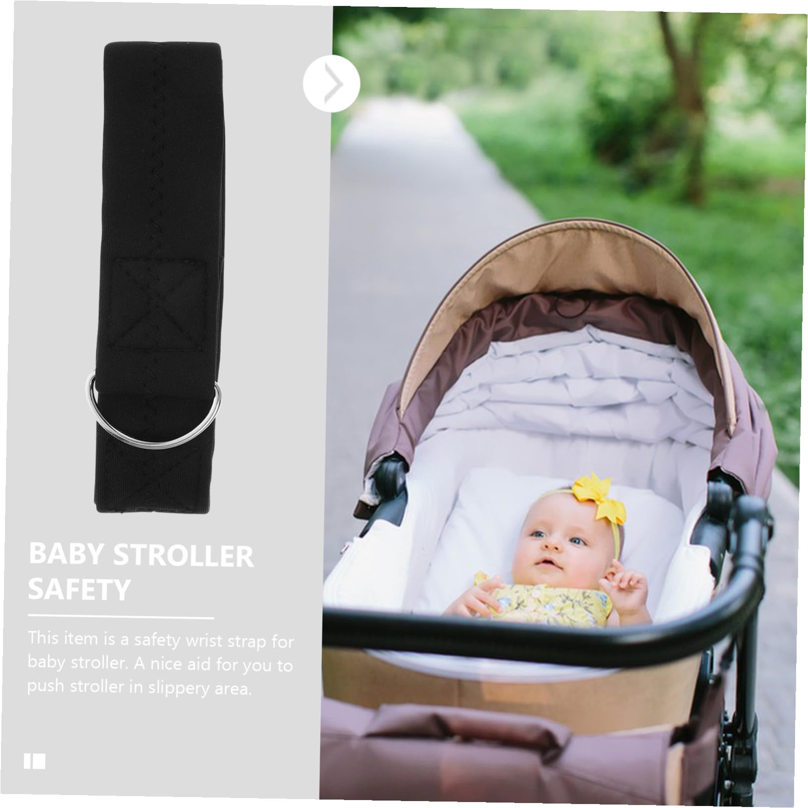 FRCOLOR Cinturino da Polso di Sicurezza Antiscivolo in Neoprene per Carrozzina e Passeggino, Fascia Polso Robusta per Passeggini e Carrelli della Spesa