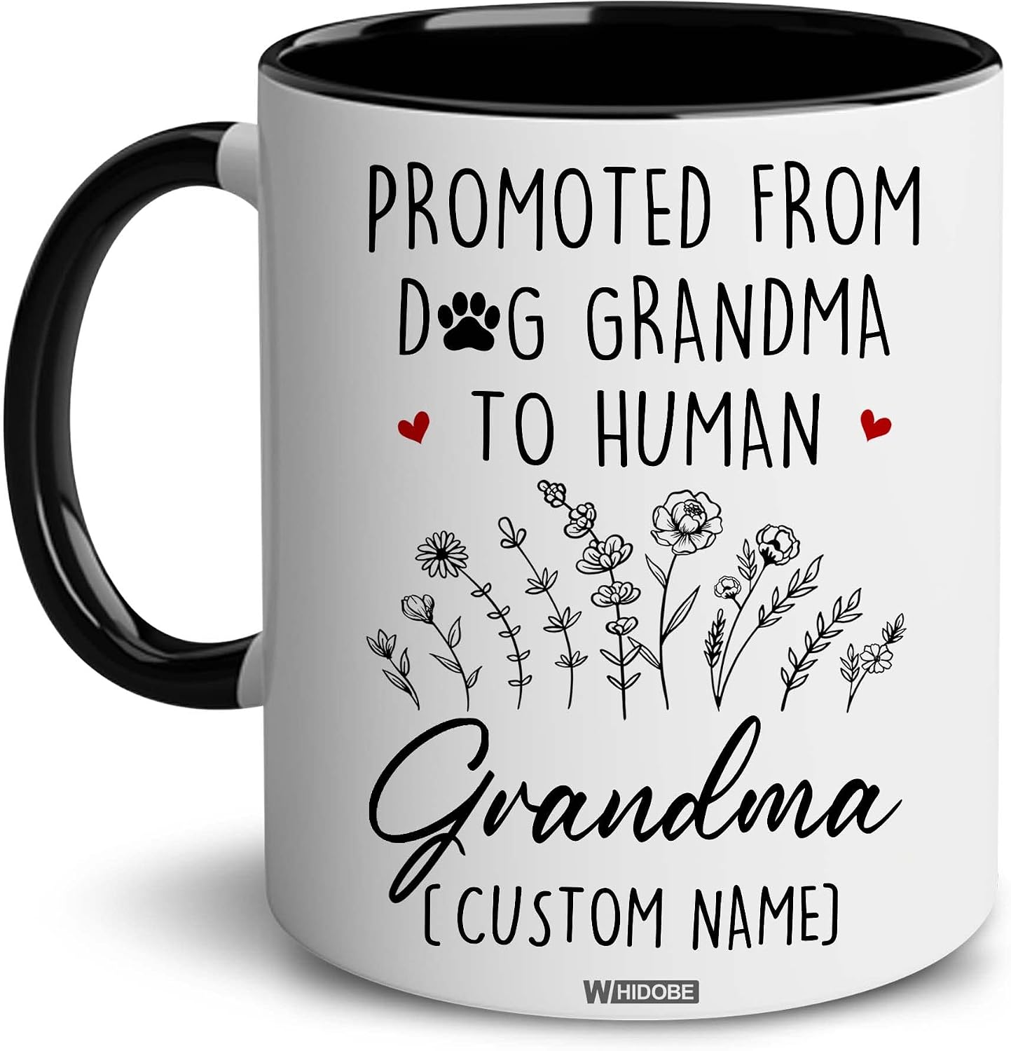 WHIDOBE Gift For Grandma - Promoted to Grandma Gift - Grandmother To Be Mug - Pregnancy Announcement Gifts - New Baby Reveal Gifts - Presents For Women, New Grandmother, Future Nana