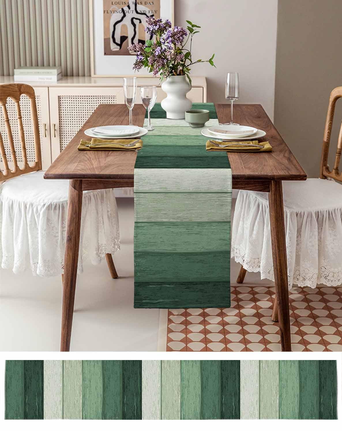 Amazon.com: Turquoise Green Ombre Table Runners 120 Inches Long, Cotton Linen Fabric Table Runner Dresser Scarf, Farmhouse Retro Rustic Wood Stripes Tablerunner for Party/Kitchen/Dinner/Wedding Decor 13''x120'' : Home & Kitchen Amazon.com: Turquoise Green Ombre Table Runners 120 Inches Long, Cotton Linen Fabric Table Runner Dresser Scarf, Farmhouse Retro Rustic Wood Stripes Tablerunner for Party/Kitchen/Dinner/Wedding Decor 13''x120'' : Home & Kitchen