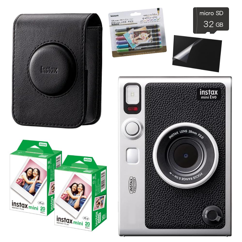 Amazon | チェキ instax mini Evo ブラック＆ケース＆チェキ