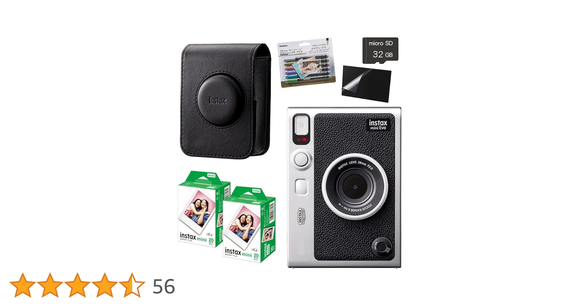 Amazon | チェキ instax mini Evo ブラック＆ケース＆チェキ