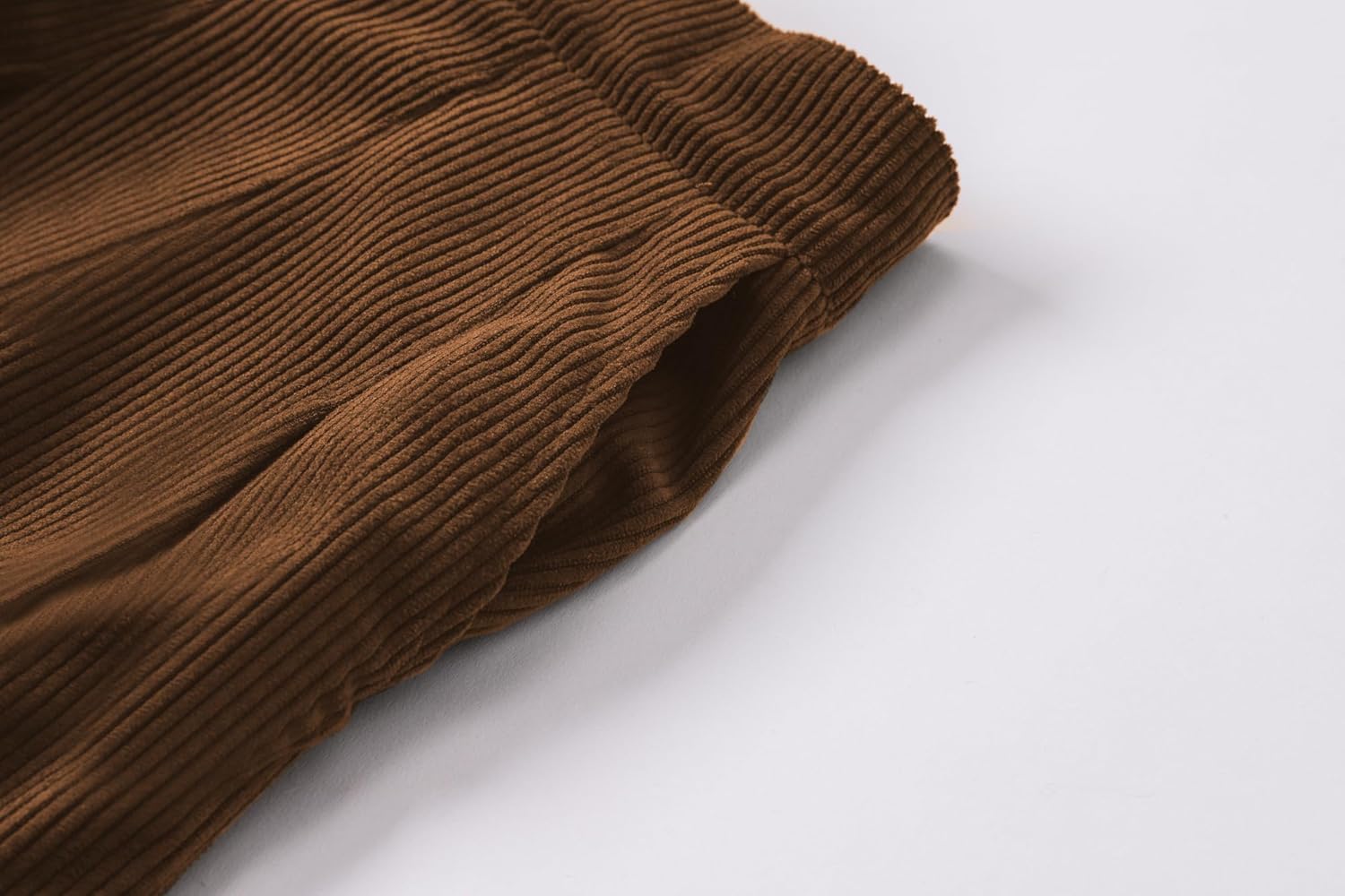 SANGTREE Women Corduroy Pleated Skirts High Waist Winter with Comfy Casual Elastic Band Without Shorts - Image 3
