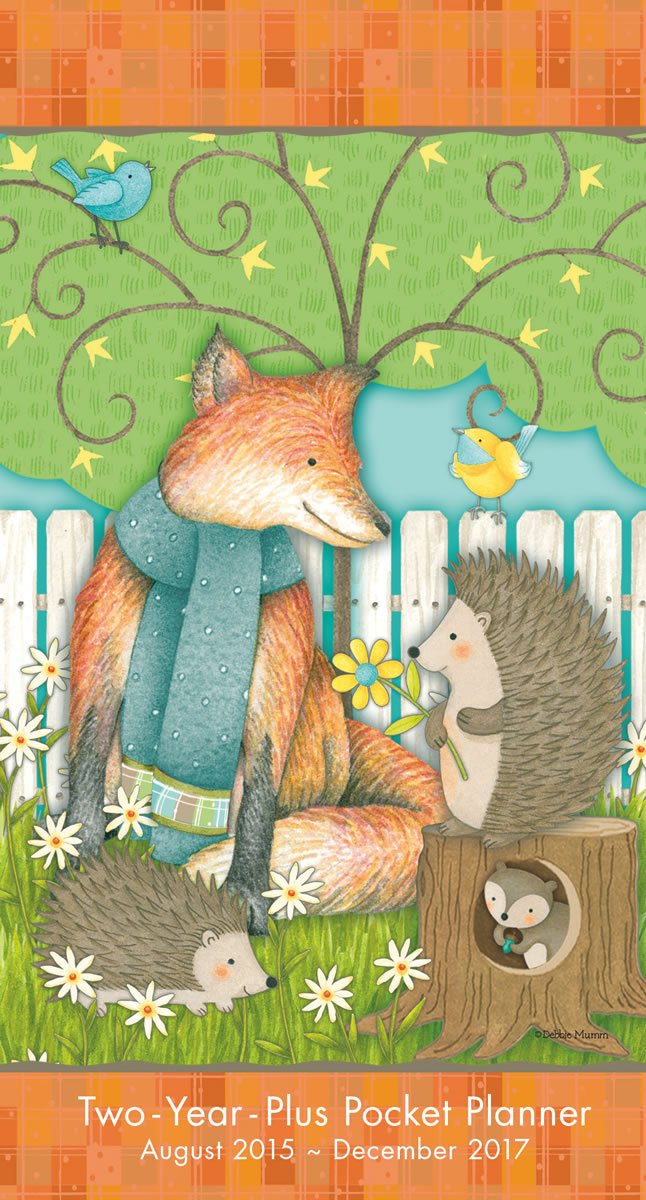 Fox and Hedgehog by Debbie Mumm 2016 Checkbook/2 year pocket planner