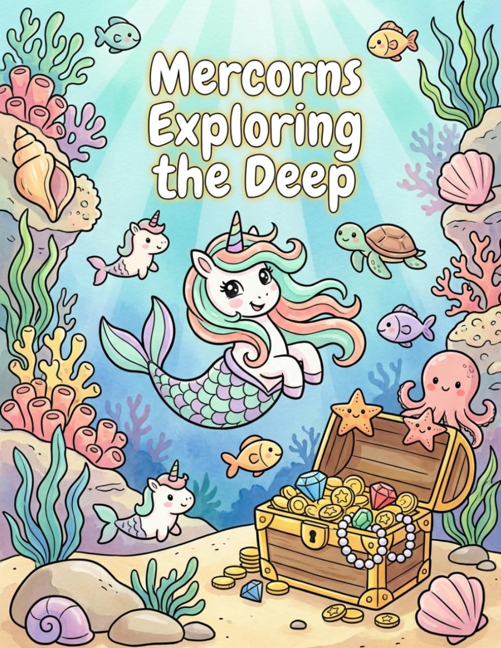 Mercorns Exploring the Deep: A Magical Underwater Colouring Adventure