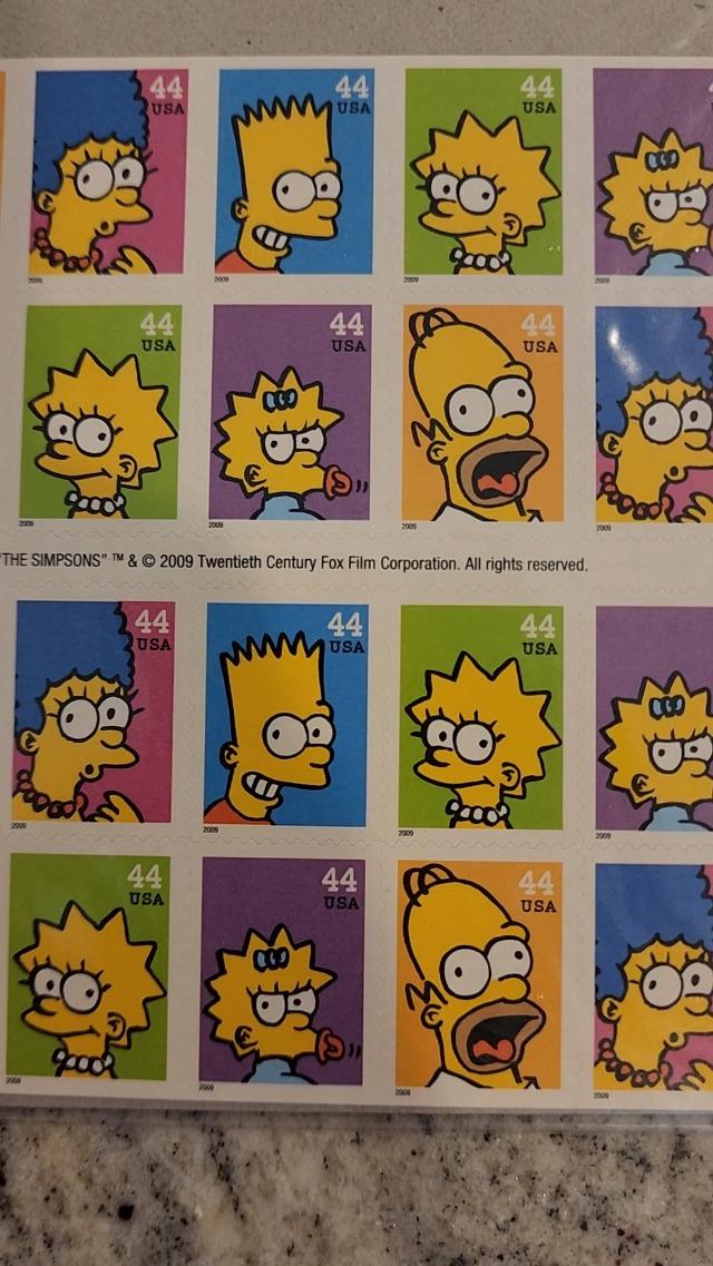 Amazon.com: The Simpsons (Sheet of 20) 44 Cent US Postage Stamps