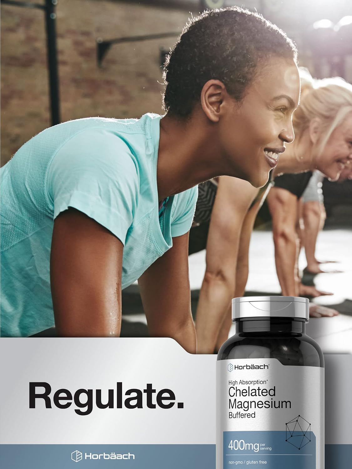 Chelated Magnesium | 400mg | 240 Capsules | Non-GMO & Gluten Free Supplement | by Horbaach