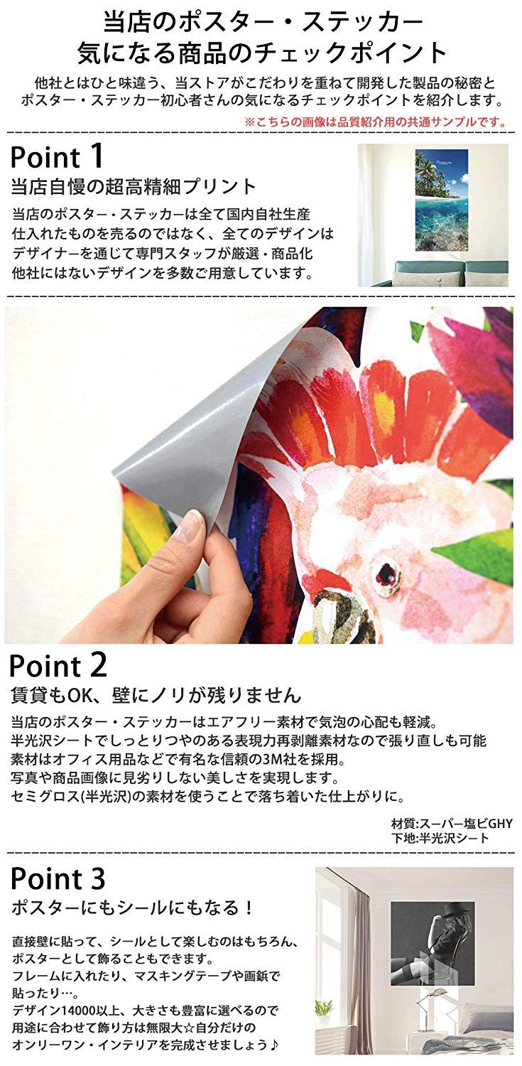 ポスター、シール、カード Amazon.co.jp: ポスター シール式ステッカー 841×1189㎜ A0 花