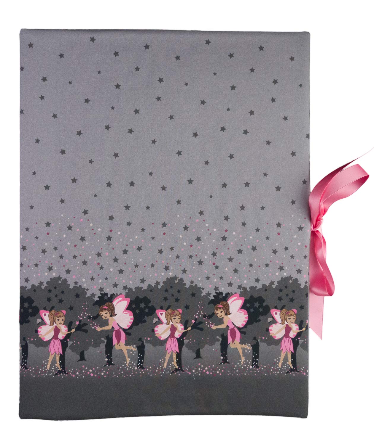 bettina bruder - Sammelmappe DIN A3 - innen 30 Sichthüllen - Fee Elfe Sterne grau rosa