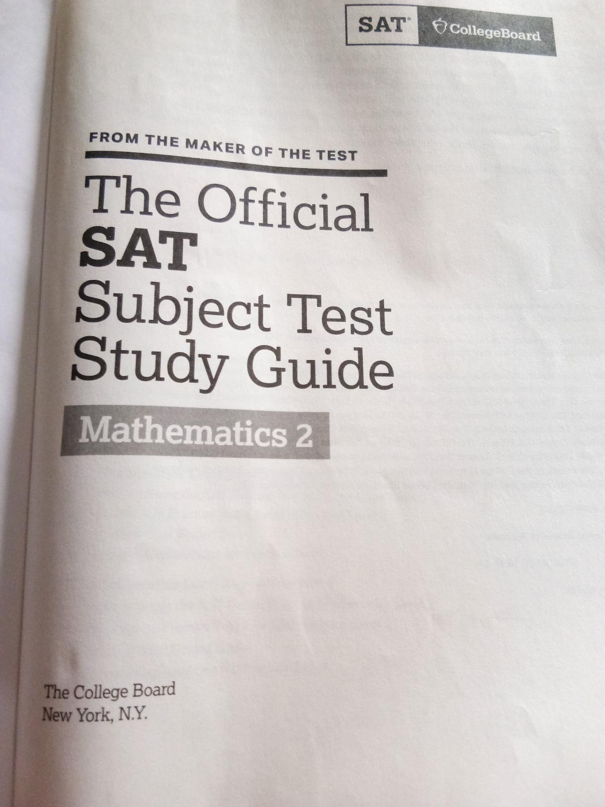 Buy The Official SAT Subject Test in Mathematics Level 2 Study Guide ...