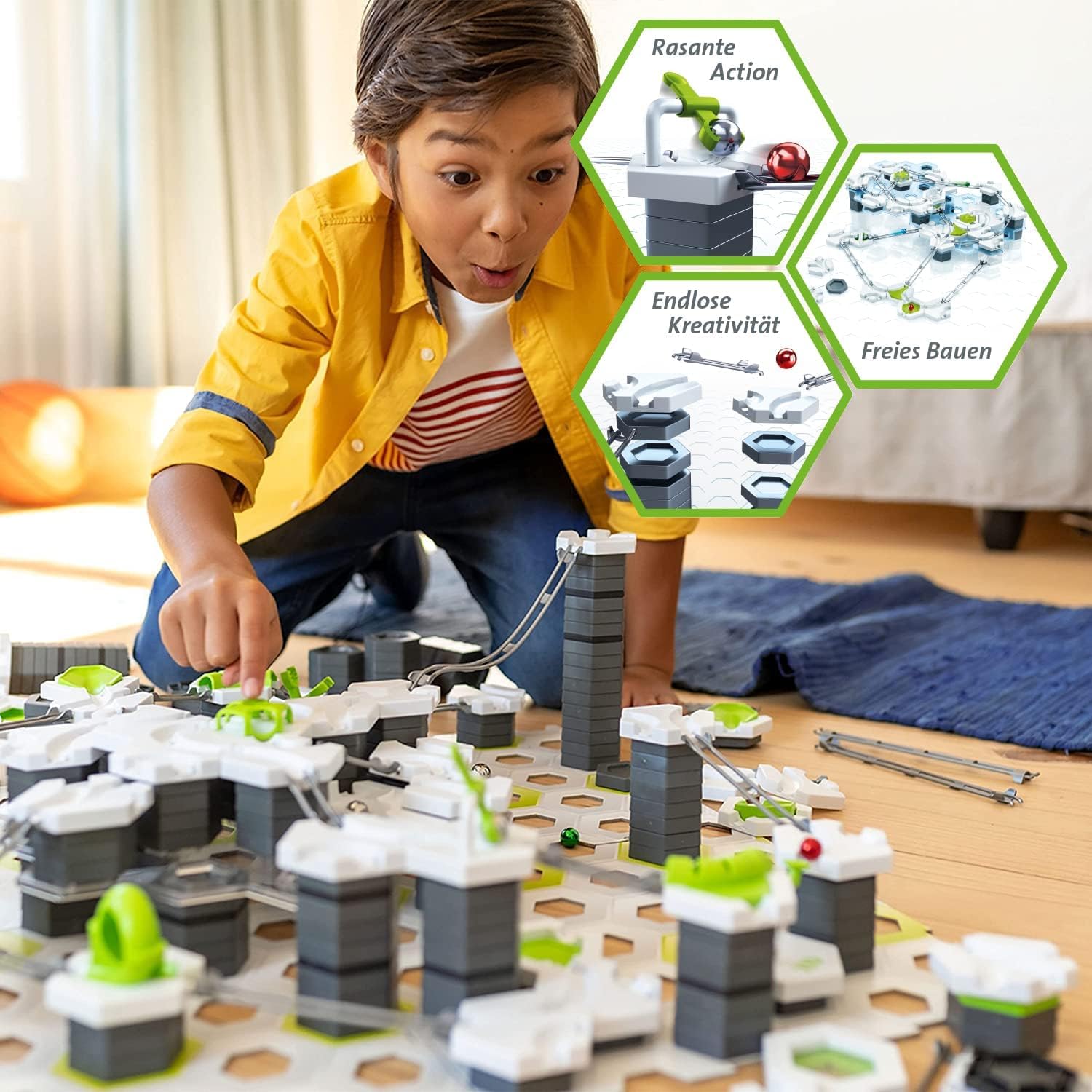 Ravensburger GraviTrax PRO Starter-Set Giant- Erweiterbare Kugelbahn für Kinder, Interaktive Murmelbahn, Lernspielzeug und Konstruktionsspielzeug ab 8 Jahren