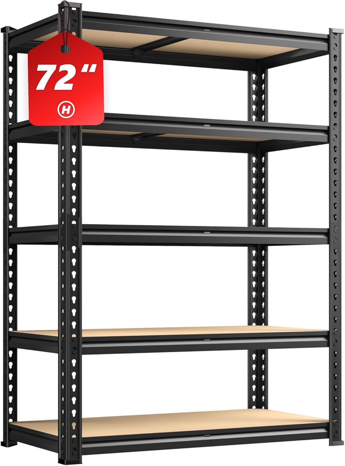REIBII 2020LBS Storage Shelves 5 Tier Garage Shelving Heavy Duty Adjustable Garage Shelves, Utility Rack Shelf, Shelving Units for Storage Warehouse Pantry Closet, 35.5