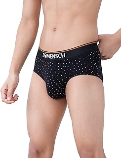 damensch Men's Regular Fit Printed Cotton Briefs | Combed Cotton, Stretchy Fabric, Anti-Bacterial and Microfibre Waistband image 1
