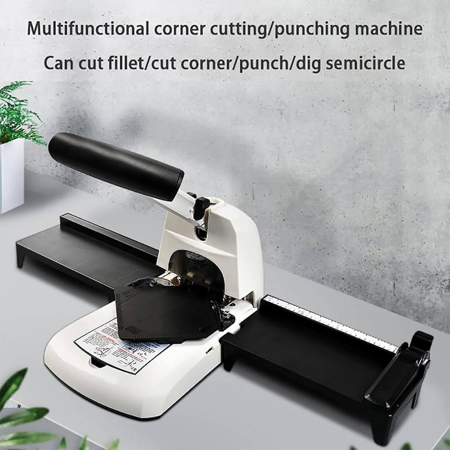 Macchina Perforatrice per Angoli Arrotondati 6 in 1 - Fustelle R3,5 Mm, R6 Mm, R10 Mm, capacità 100 Fogli, Perfetta per Carte Didentità, Lavori di Cartoleria E Progetti di Plastificazione.