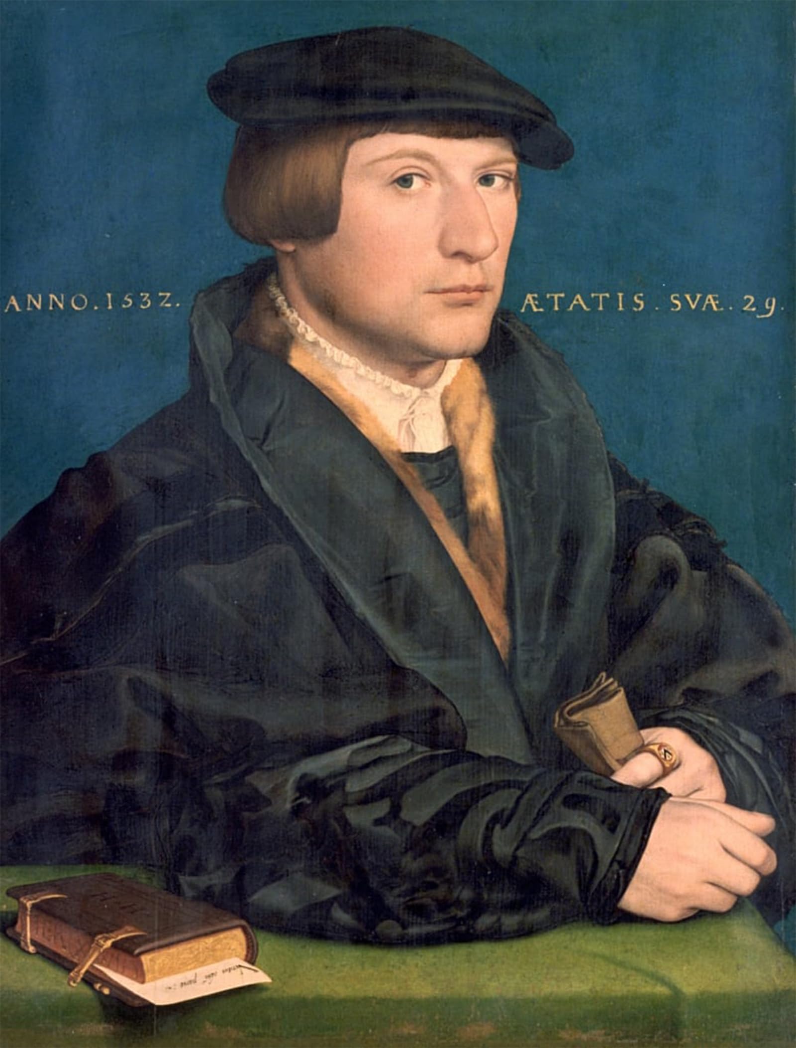 SERENDIPITP Vintage Wall Art Canvas Nordic Poster Canvas Print Picture Portrait of a Member of the Wedigh Family by Hans Holbein the Younger Wall Art Poster for Home Decor 60x90cm