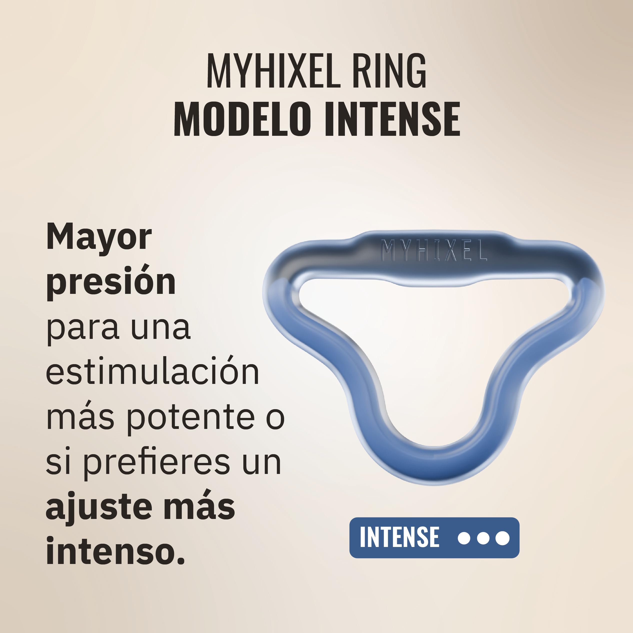 MYHIXEL Ring Intense | Anillo de Silicona | Diseño Médico para Prolongar y Mantener Erecciones | Sin Efectos Secundarios | Cómodo y Adaptable | Duradero