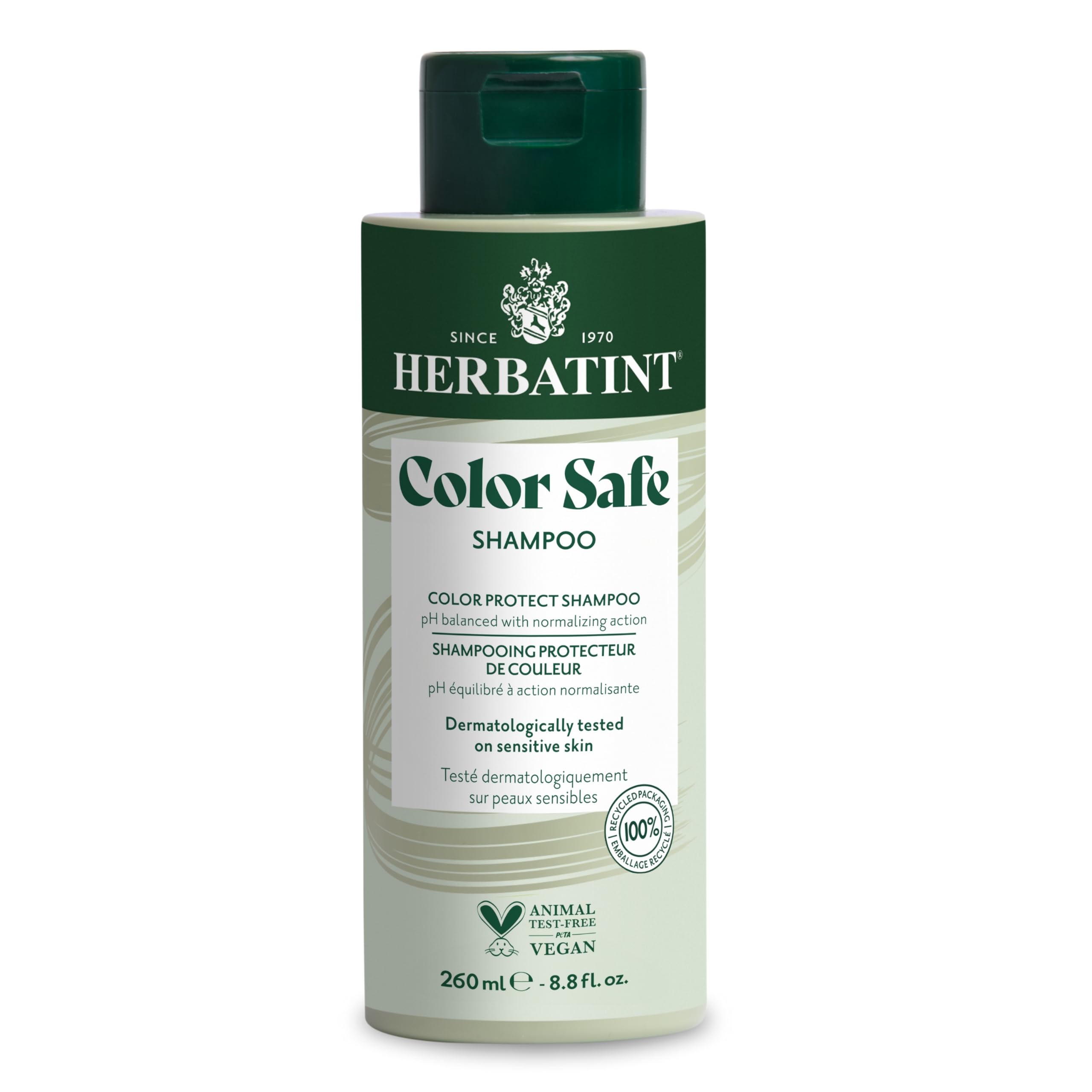 Herbatint Normalizing Shampoo for Color-Treated, Normal Hair - Aloe Vera to Rebalance, Strengthen, & Add Shine - No Parabens, Sulfates, Gluten -260ml