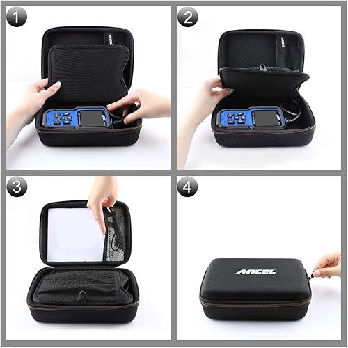 Miniatura 5 de ANCEL Funda protectora grande para escáner OBD2 y lector de código, herramienta de escaneo de diagnóstico, probador de batería, caja de