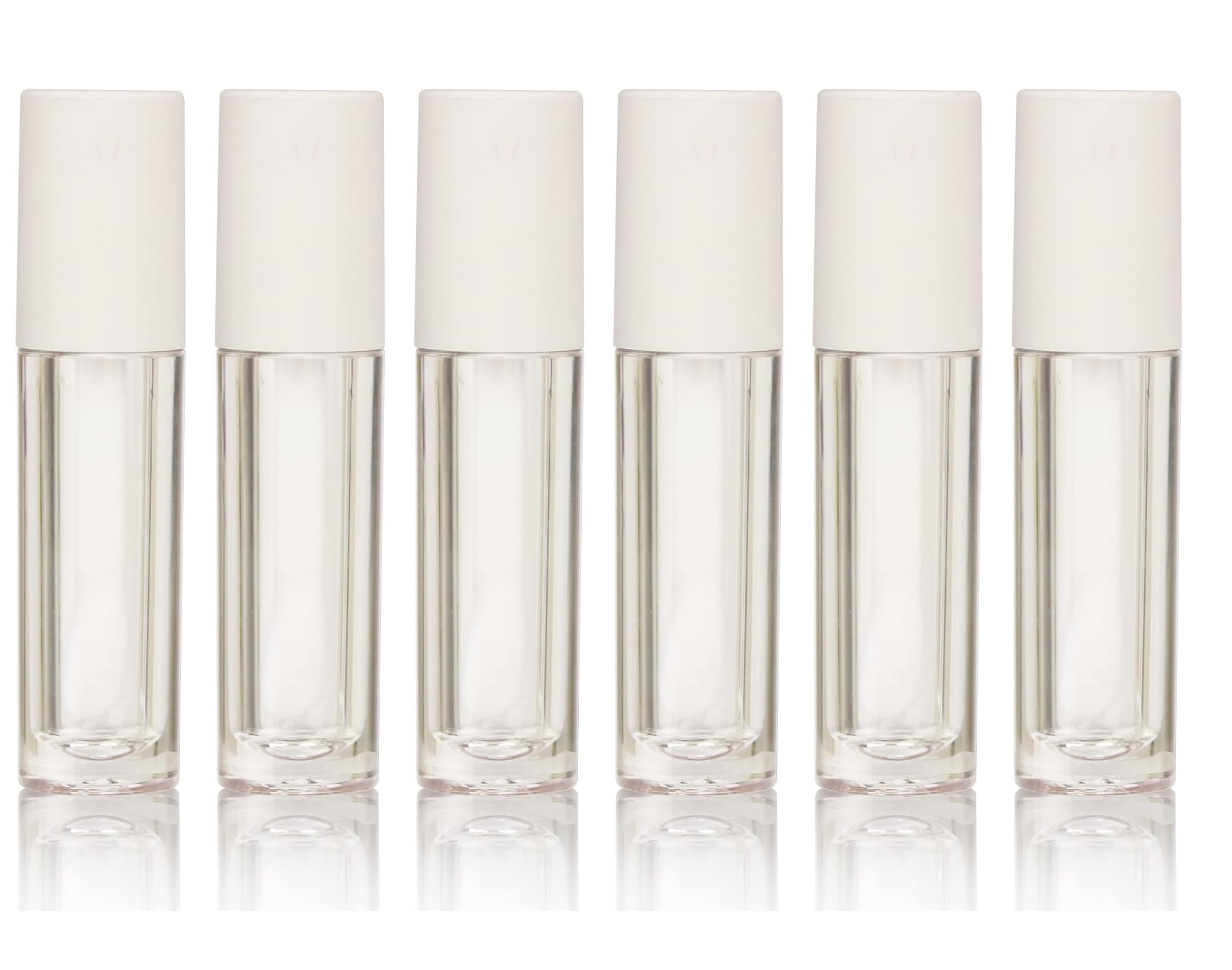 Hunky Dory 6pcs 4ml Round Premium Travel Empty Lip Gloss,Lip Care,Costemic, Oil Bottles Transparent Empty Clear Lip Containers Tubes,Refillable Bottle with Plug-image-48