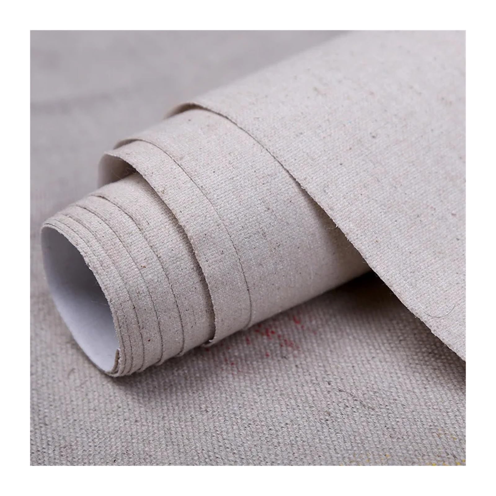 Rotolo Tela per Dipingere,Tela per Dipingere Rotol 3.0M Tela Bianca Professionale for Pittura acrilica a Strati, Tela for Pittura a Olio, Misto Lino, innescata(1.65m)