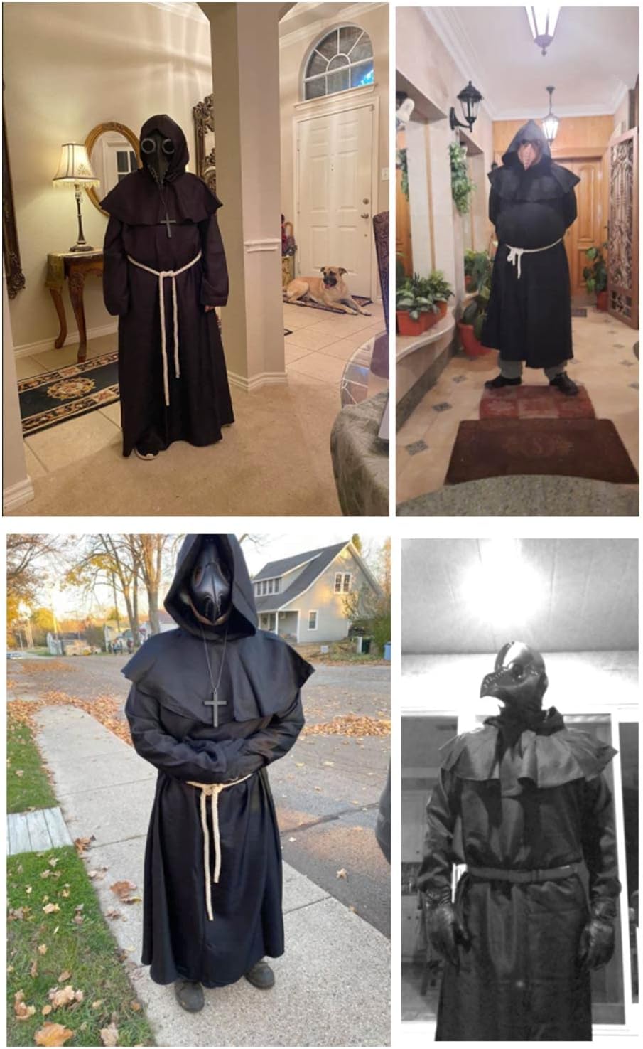 Medieval Monk Robe Priest Robe Halloween Cosplay Costume Cloak - Image 7