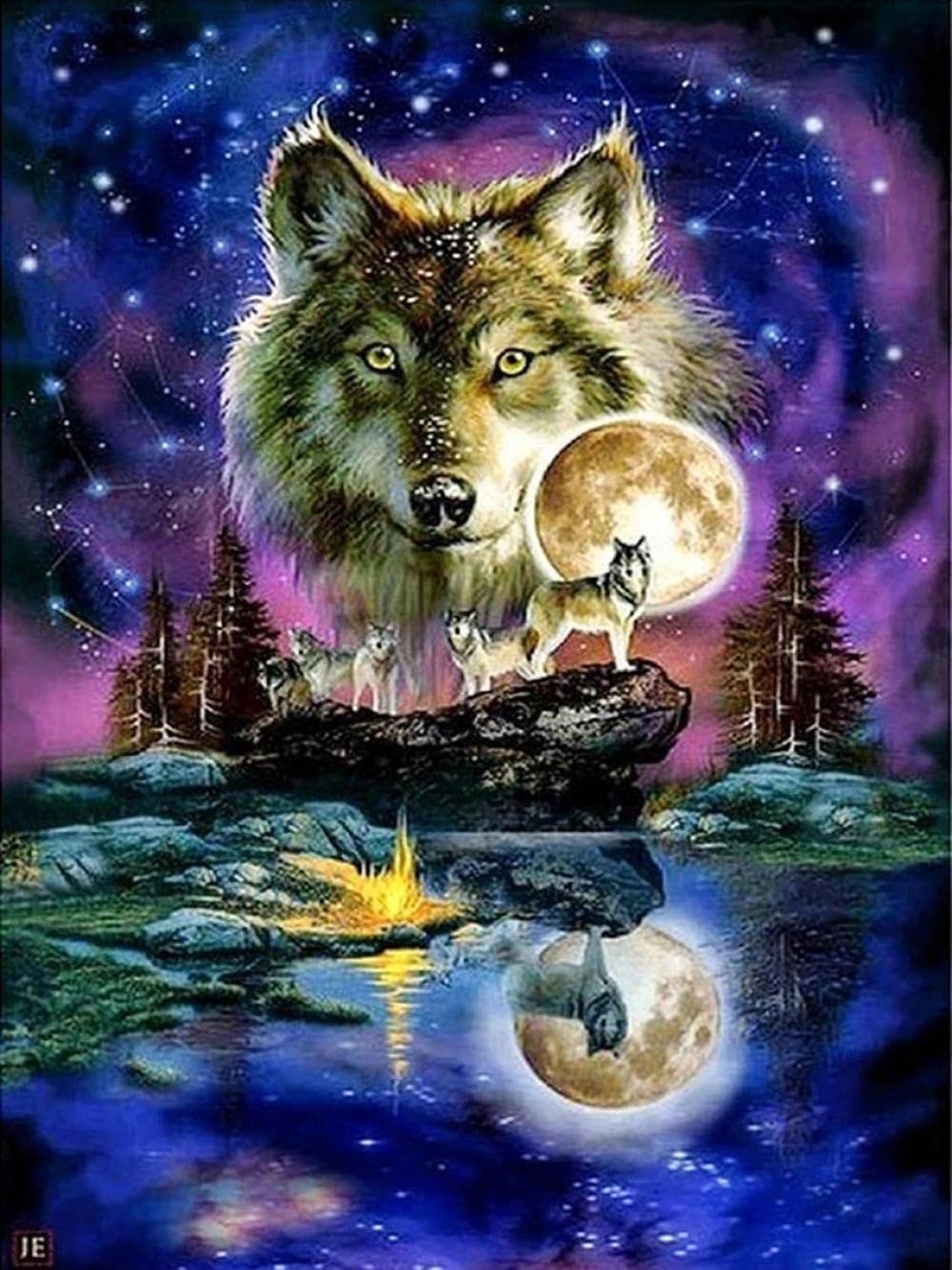 Jeux enfant 4 ans en bois et grand puzzle 5000 pièces loup comme cadeau