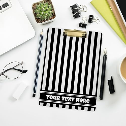 Miniatura 8 de Portapapeles acrílico personalizado, añade tu texto, portapapeles de tamaño carta A4 único con clip de perfil bajo, clip de 12 x 9 pulgadas, clip