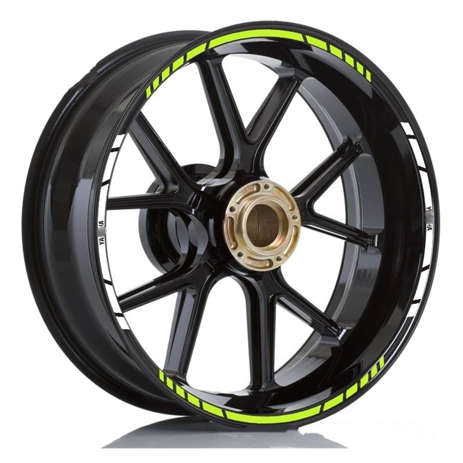 Sjhyll Outside3 For For Yzf R1 R6 Fz1 Fz8 Fz6 Xj6 For Mt03 Mt07 Mt09 Mt10 Motorcycle Wheel Reflective Rim Decal Sticker(Outside3)