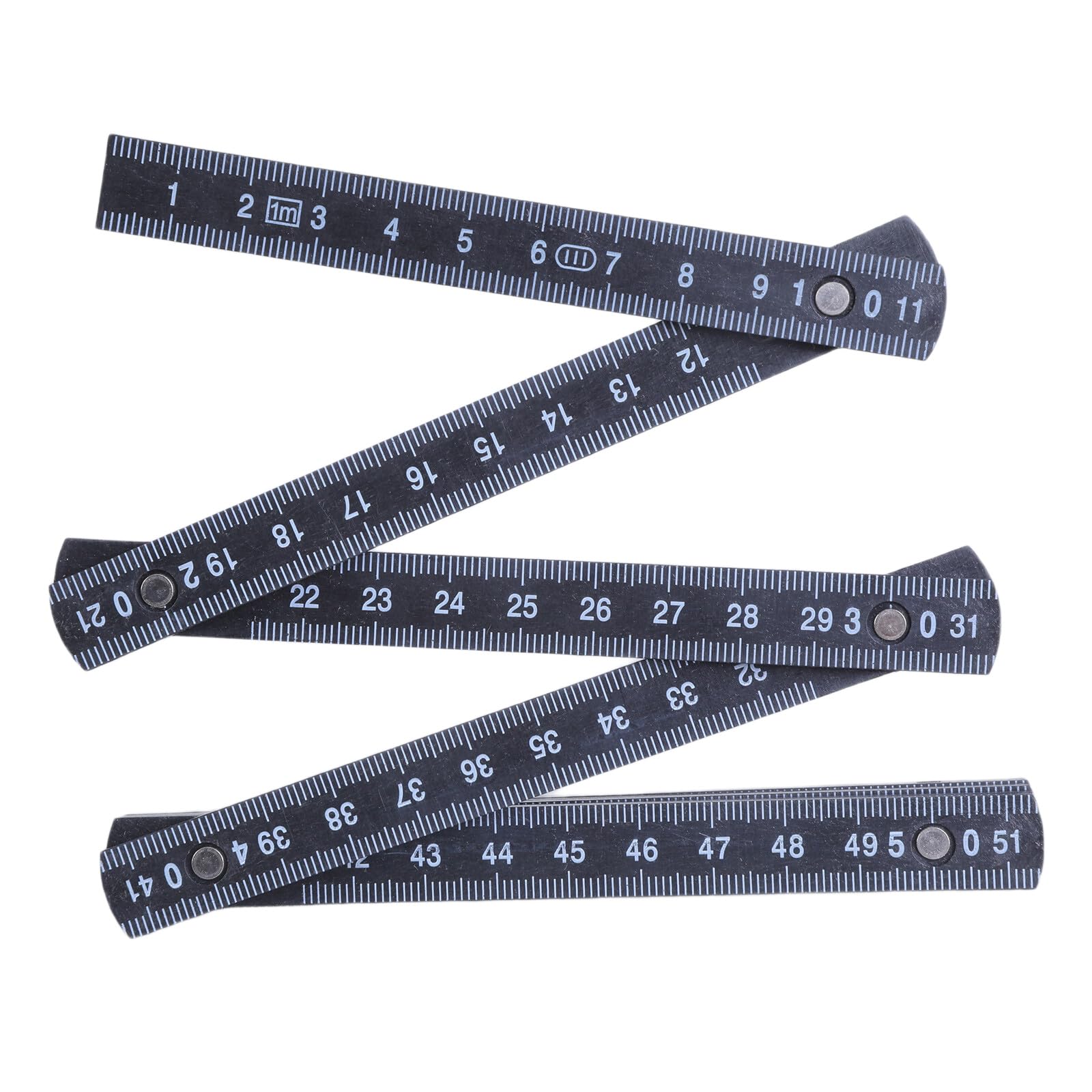 Yanwuwa Black Multifunction 1Meter Foldable Ruler With Clear Marking Home Renovations For Accurate Measurements In Homes & Workshop Projects Measuring Tool