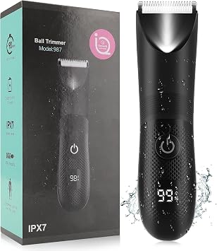Manscape Body and Ball Trimmer for Men, Pubic Groin Hair Trimmer Ball Shaver Body Groomer Men, Wet/Dry Smooth Shaving, IPX7 Waterproof