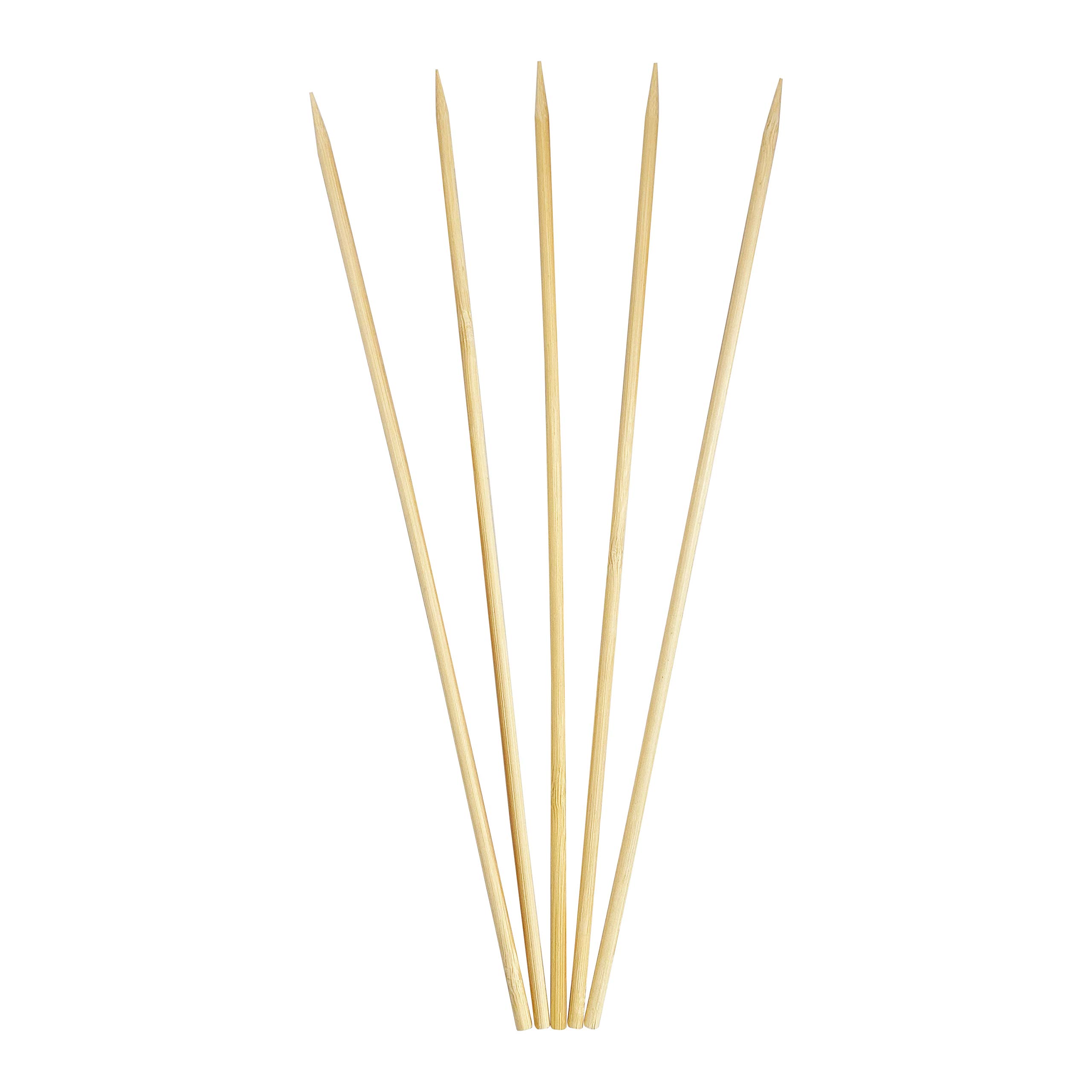 1000 Count | KingSeal Natural BAMBOO Heavy Weight Wood Kebab Skewers, Sticks, 10 Inch Length x 3.8mm, Bulk Pack - 1 Box of 1000