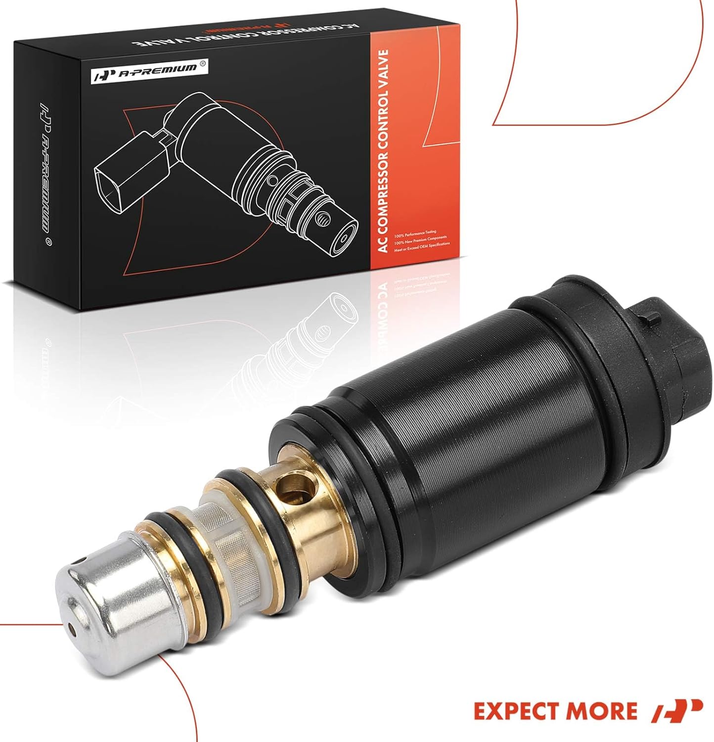 A-Premium AC Compressor Control Solenoid Valve 7SEU16C, 7SEU17C, 6SEU14C, 6SEU12C Compatible with Mercedes-Benz A209/C209 Series CLK500 2003 2004 2005 2006