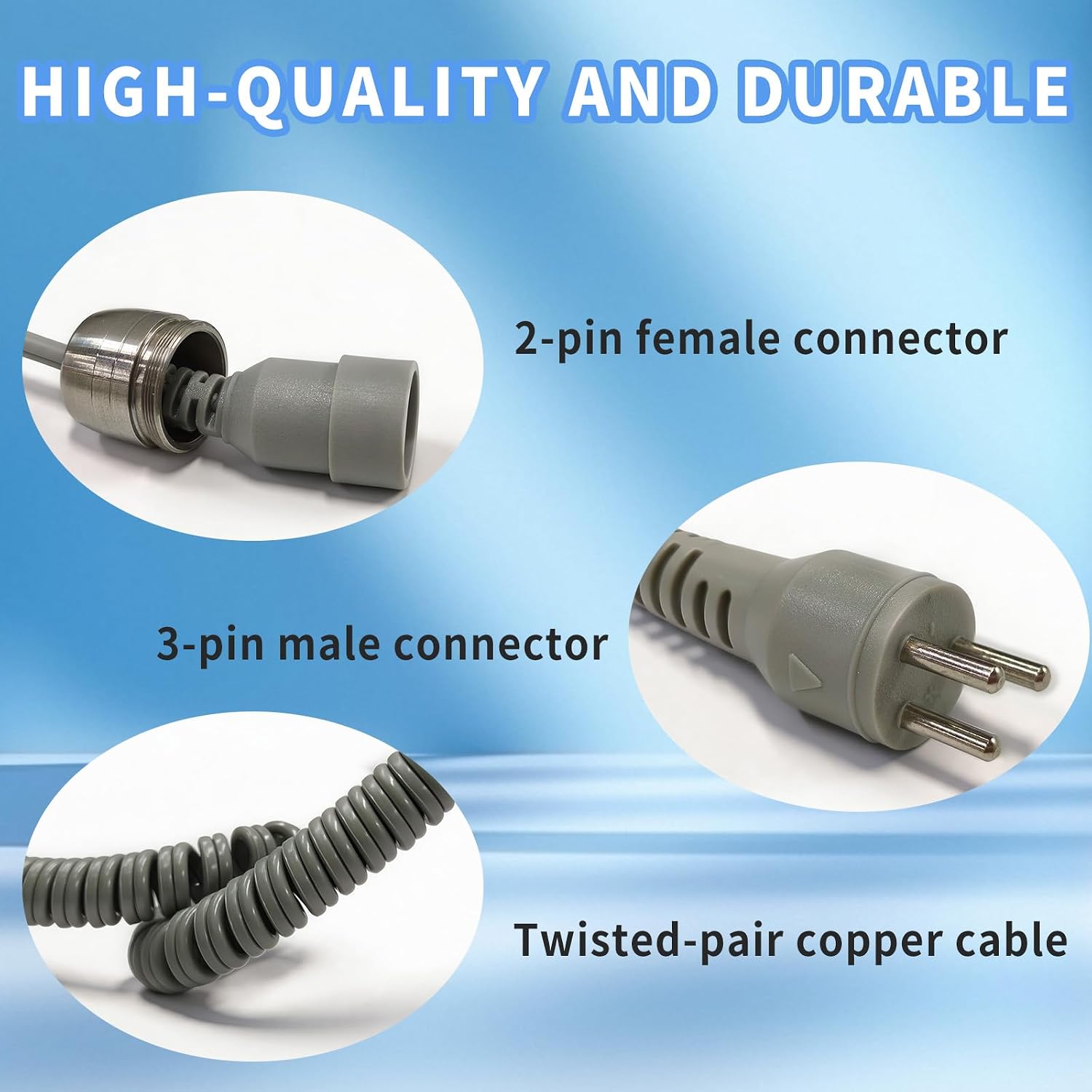 Nail Drill Replacement Motor Cord Compatible with Kupa Mani Pro KP-55 Motor