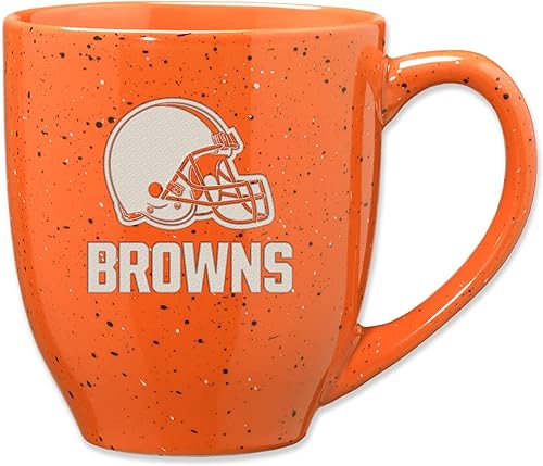 Miniatura 42 de Rico Industries, NFL Football - Taza de café de 16 oz de cerámica moteada, grabada con láser y de color de los equipos de fútbol americano de la NFL