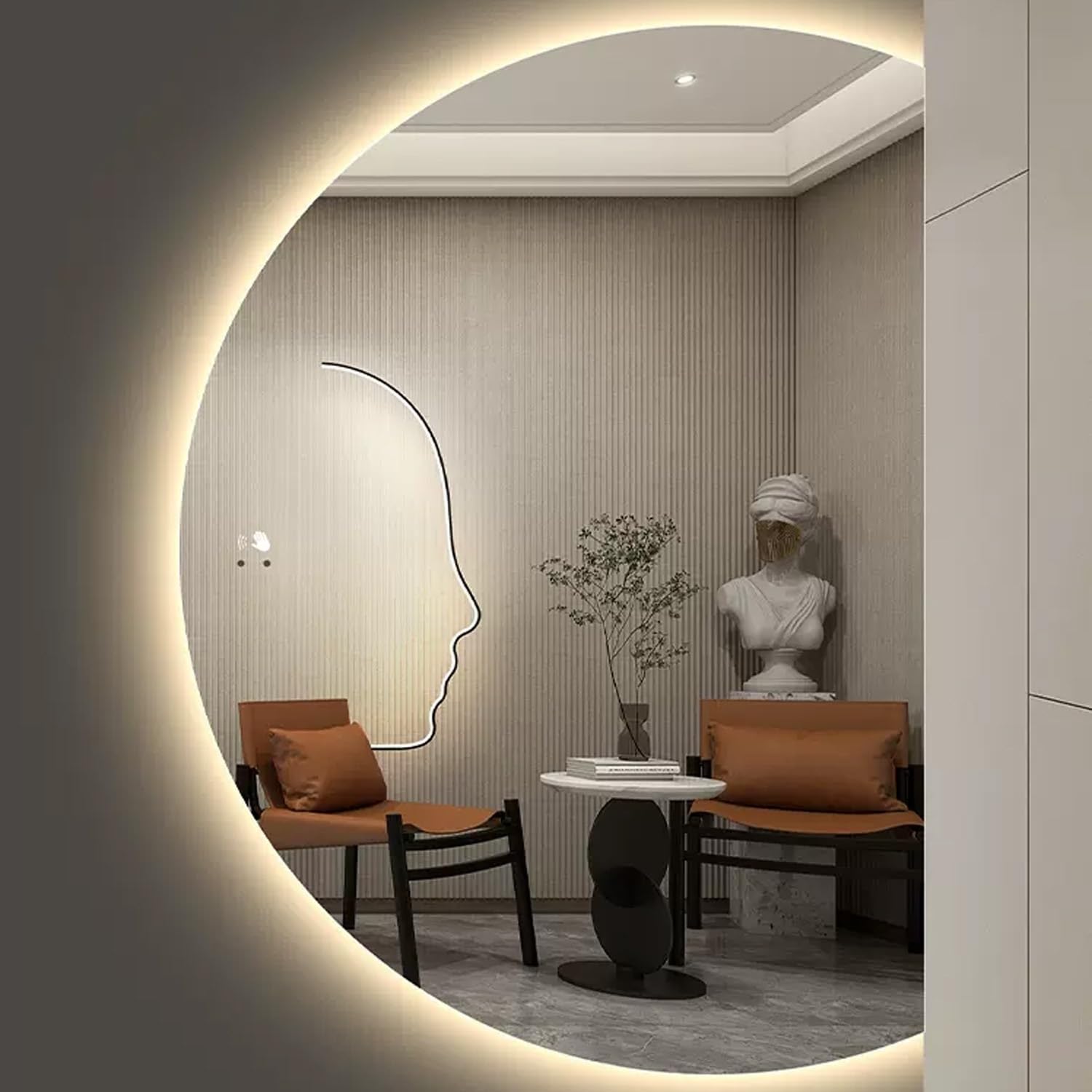 FGXHHS LED Lighted with Touch Switch, Dimmable Backlit Vanity for Fog-Free Makeup and Grooming