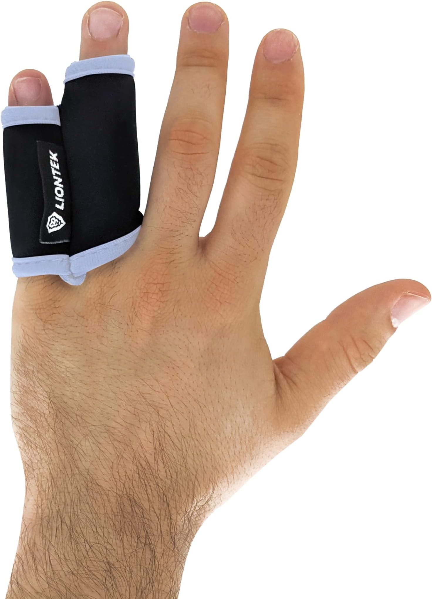 LIONTEK BJJ Outer Double Finger Sleeve Tape Replacement (Pinky-ring/Pointer-middle finger) (X-Small)