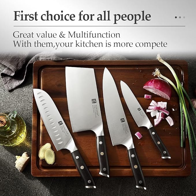 Set Cuchillos Cocina 4 Piezas Acero Inoxidable Forjado miniatura 6